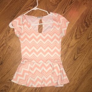 chevron coral shirt